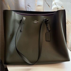 Coach Olive Green Leather Tote